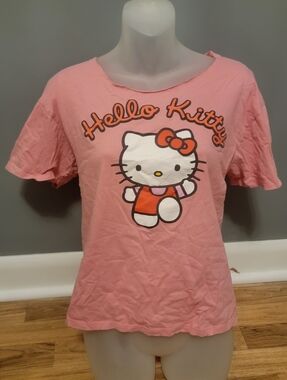 3/$10 Hello Kitty Pink Short Sleeve Tee with Character Front